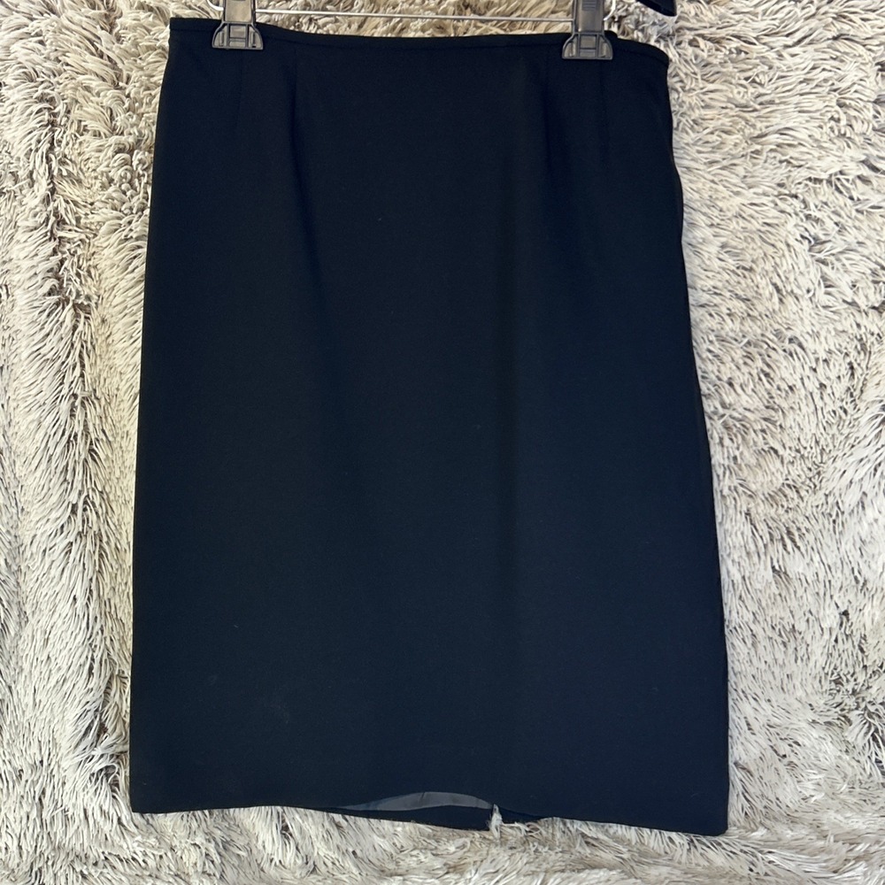 Le Suit Women's‎ Size 14 Black Pencil Skirt Straight Knee Length Lined Career